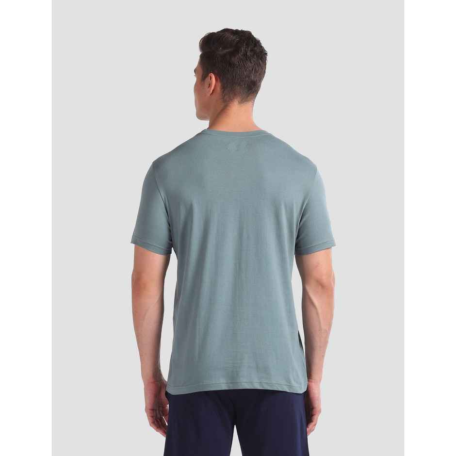 U.S. Polo Assn. Men's Tonal Logo Cotton Lounge T-Shirt | Grey and Green | Pack of 2 - XL