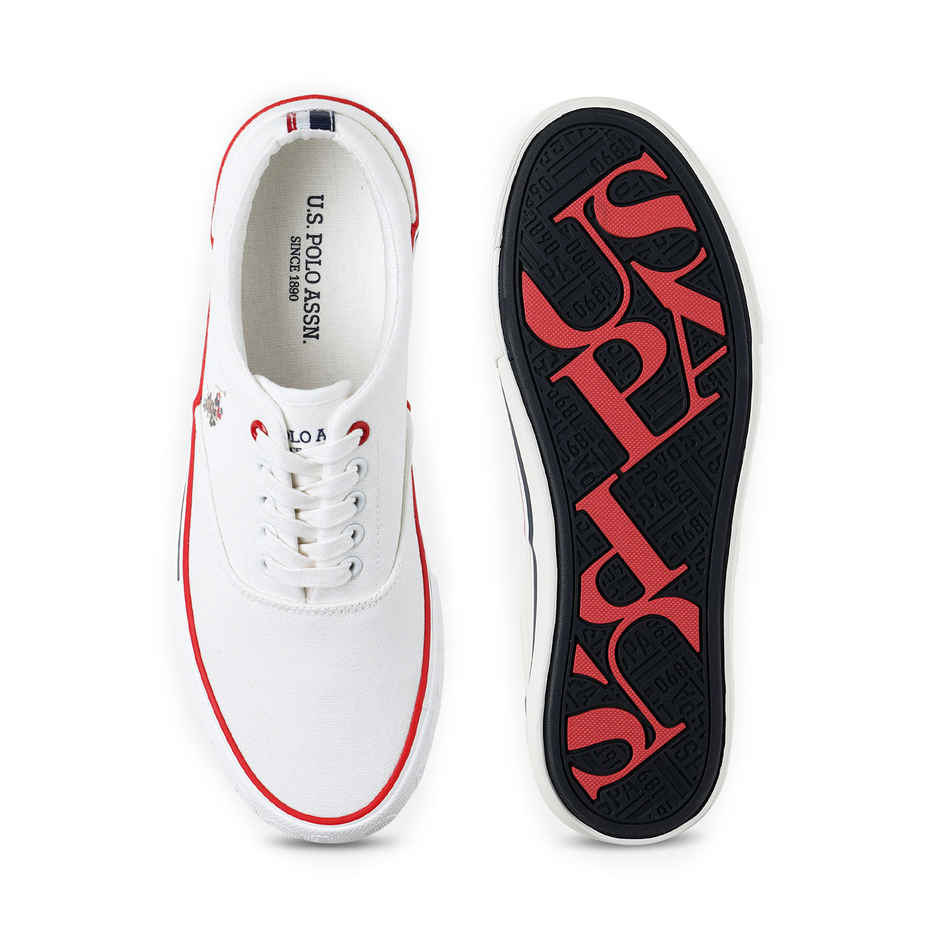 U.S. Polo Assn. Men's | Men Clyde Off White Classics Sneakers | Men's | White | UK 8