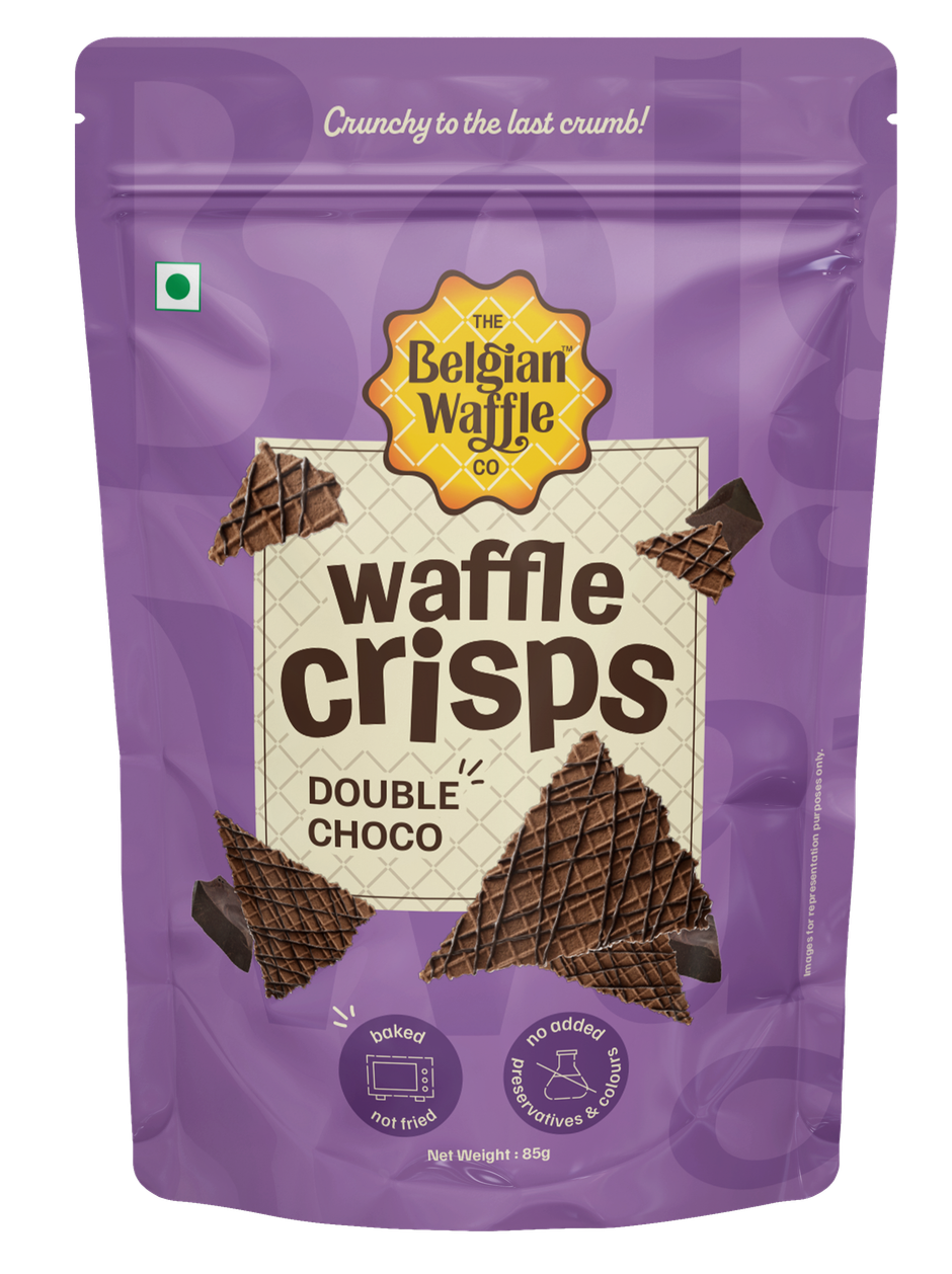The Belgian Waffle Co Double Choco Crisps | Crispy & Chocolatey