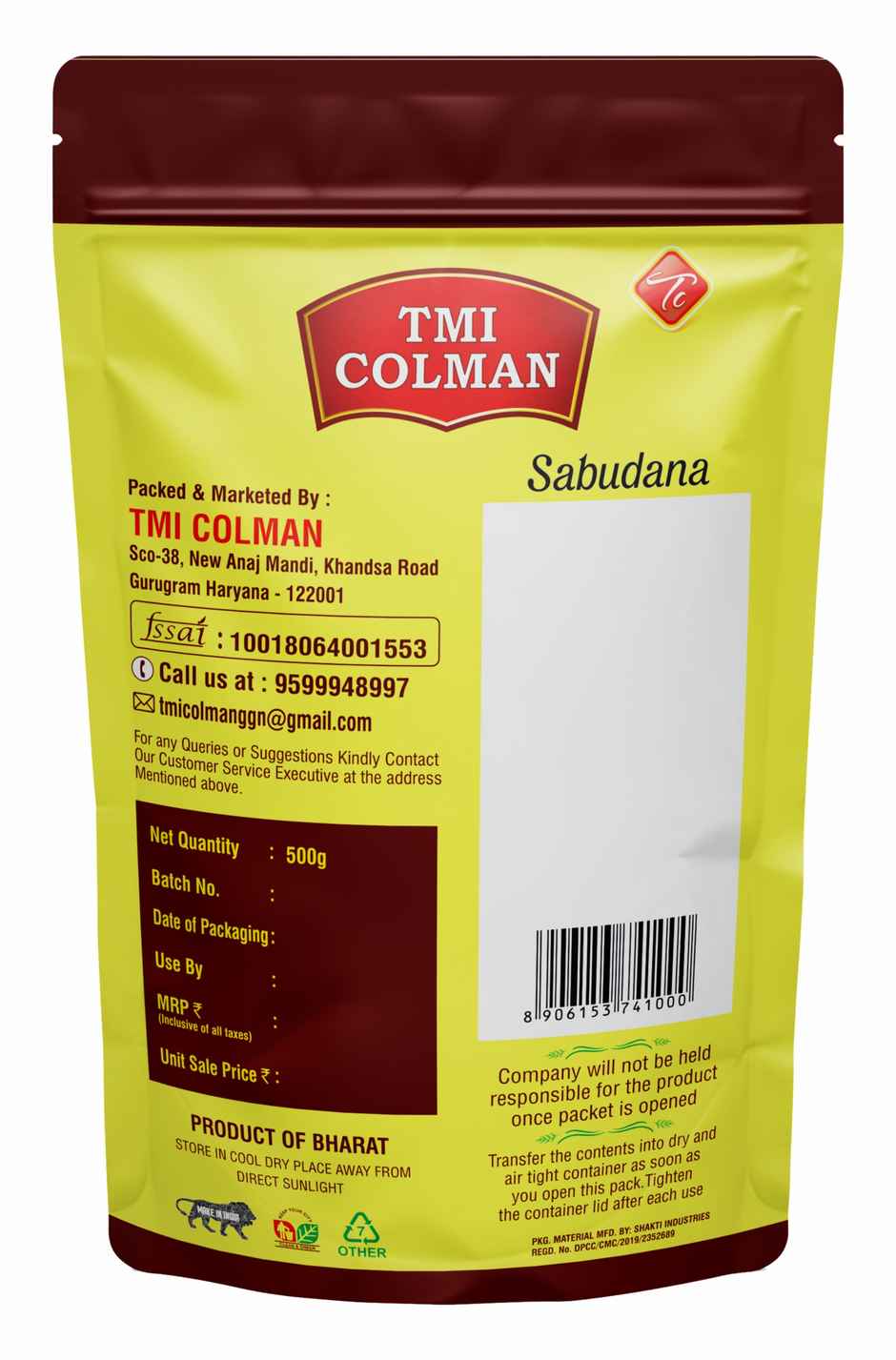 TMI COLMAN Sabudana