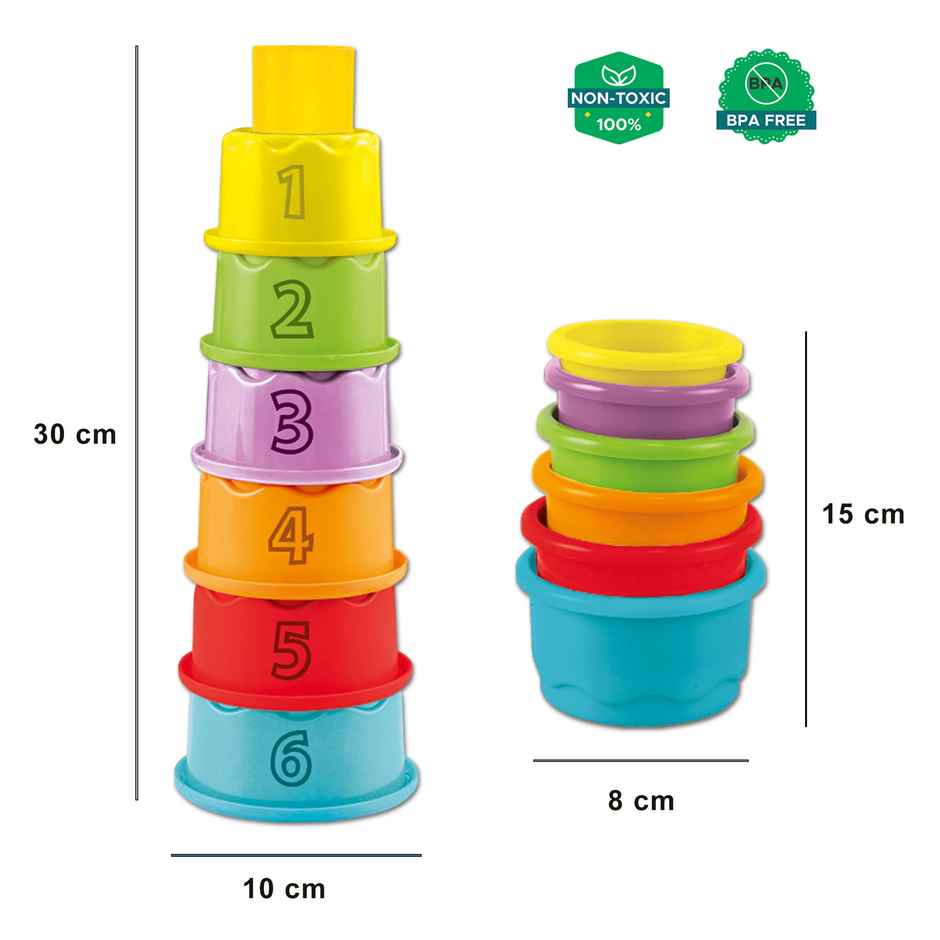 Little Berry 3-In-1 Stacking Cups Game Set For Kids | Infant Activity Baby Toy | Lb71