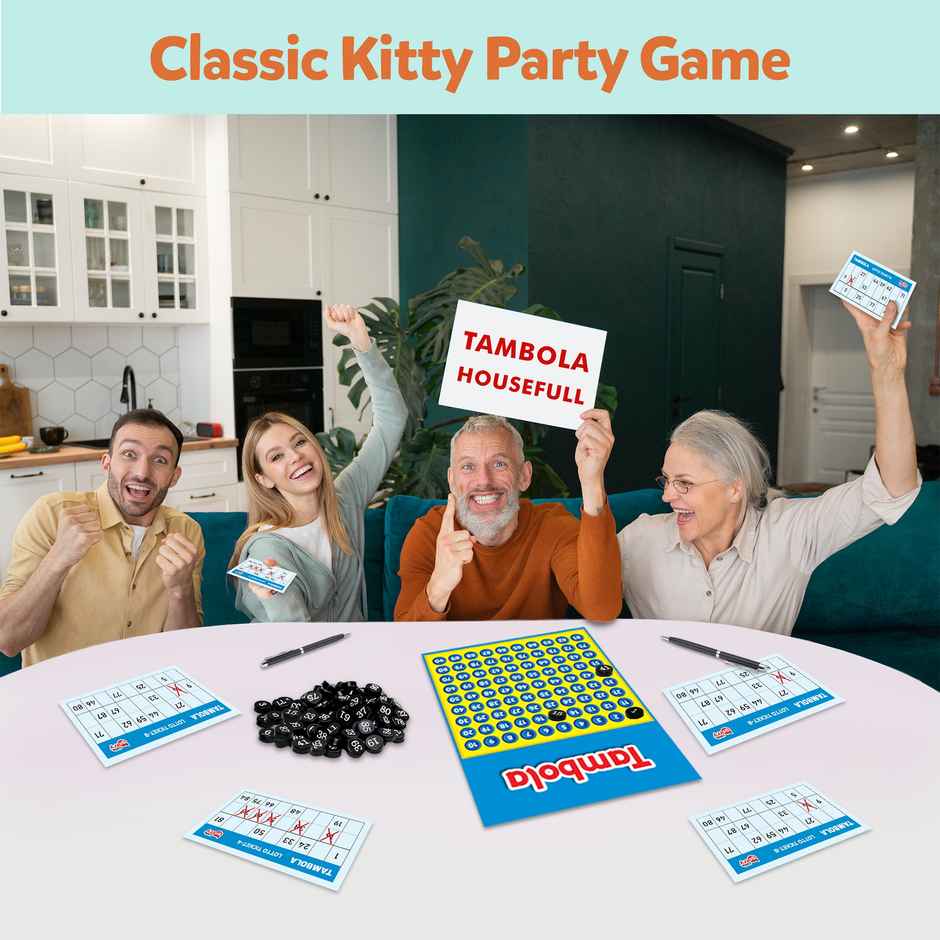 Tambola Housie Board Game For Adults - Tambola Game Set With 600 Tickets - Lb87