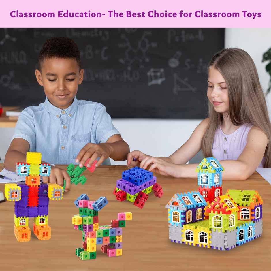 3 In 1 Plastic Building Blocks For Kids 125+ Pcs (Pack 1) - Kids Educational Toys - Lb74