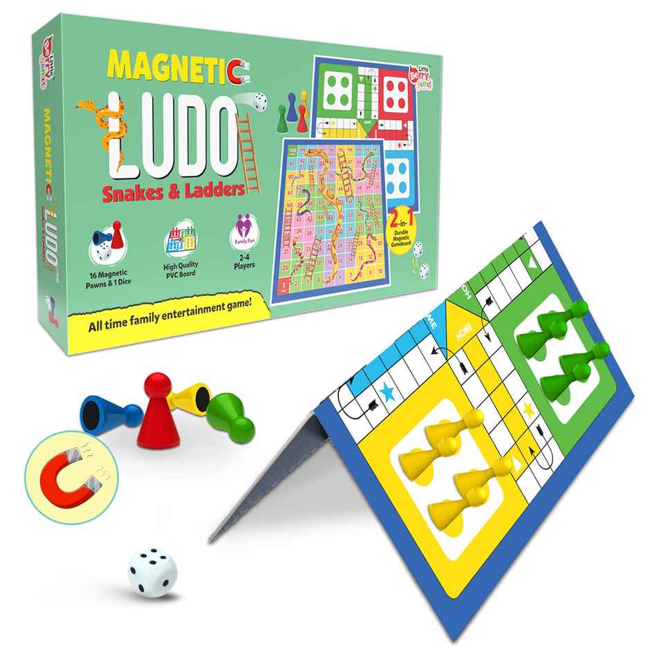 Magnetic Ludo Board Game Set - 2 In 1 Folding Ludo Board For Kids & Adults - Lb62