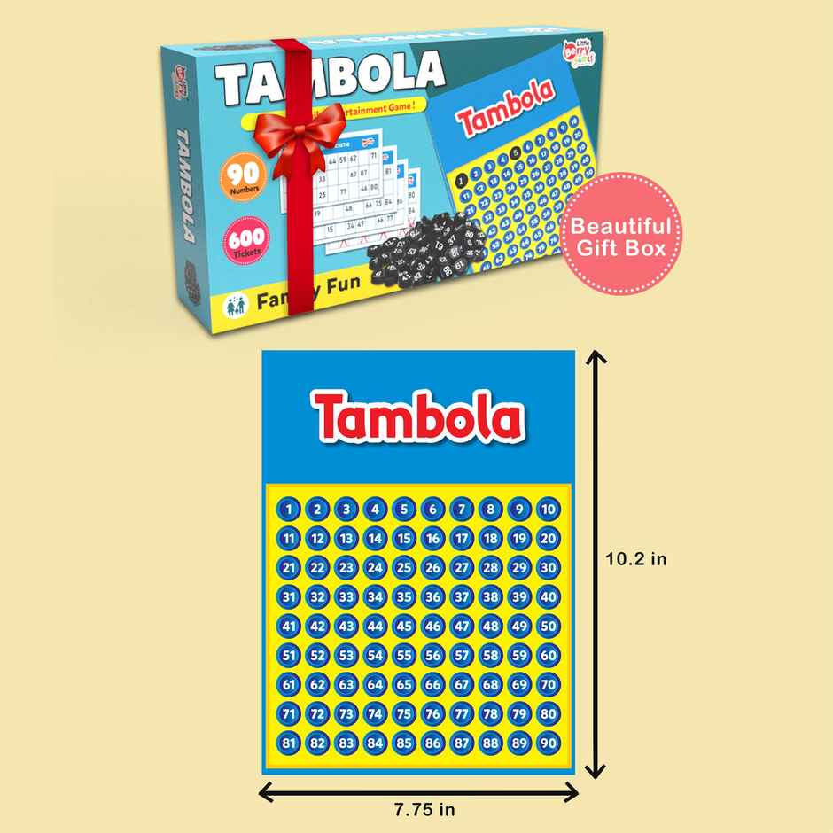 Tambola Housie Board Game For Adults - Tambola Game Set With 600 Tickets - Lb87