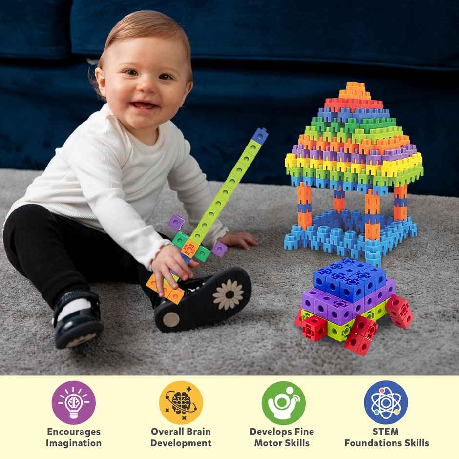 3 In 1 Plastic Building Blocks For Kids 125+ Pcs (Pack 1) - Kids Educational Toys - Lb74
