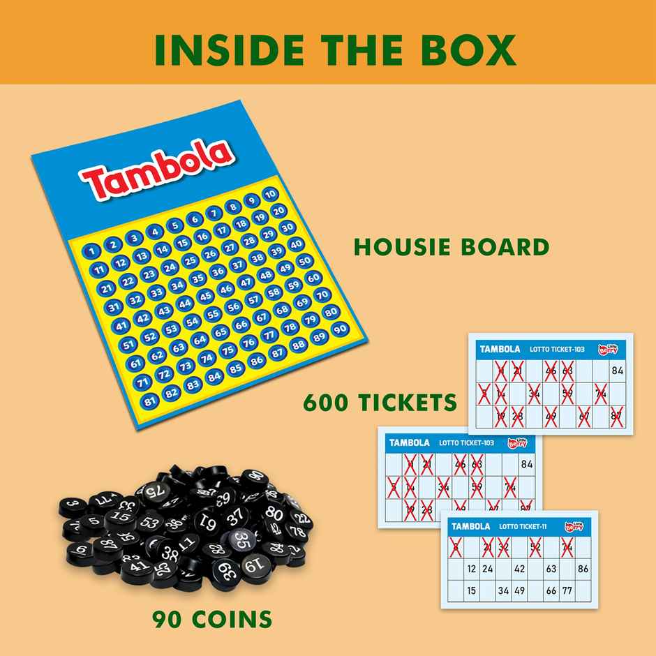 Tambola Housie Board Game For Adults - Tambola Game Set With 600 Tickets - Lb87