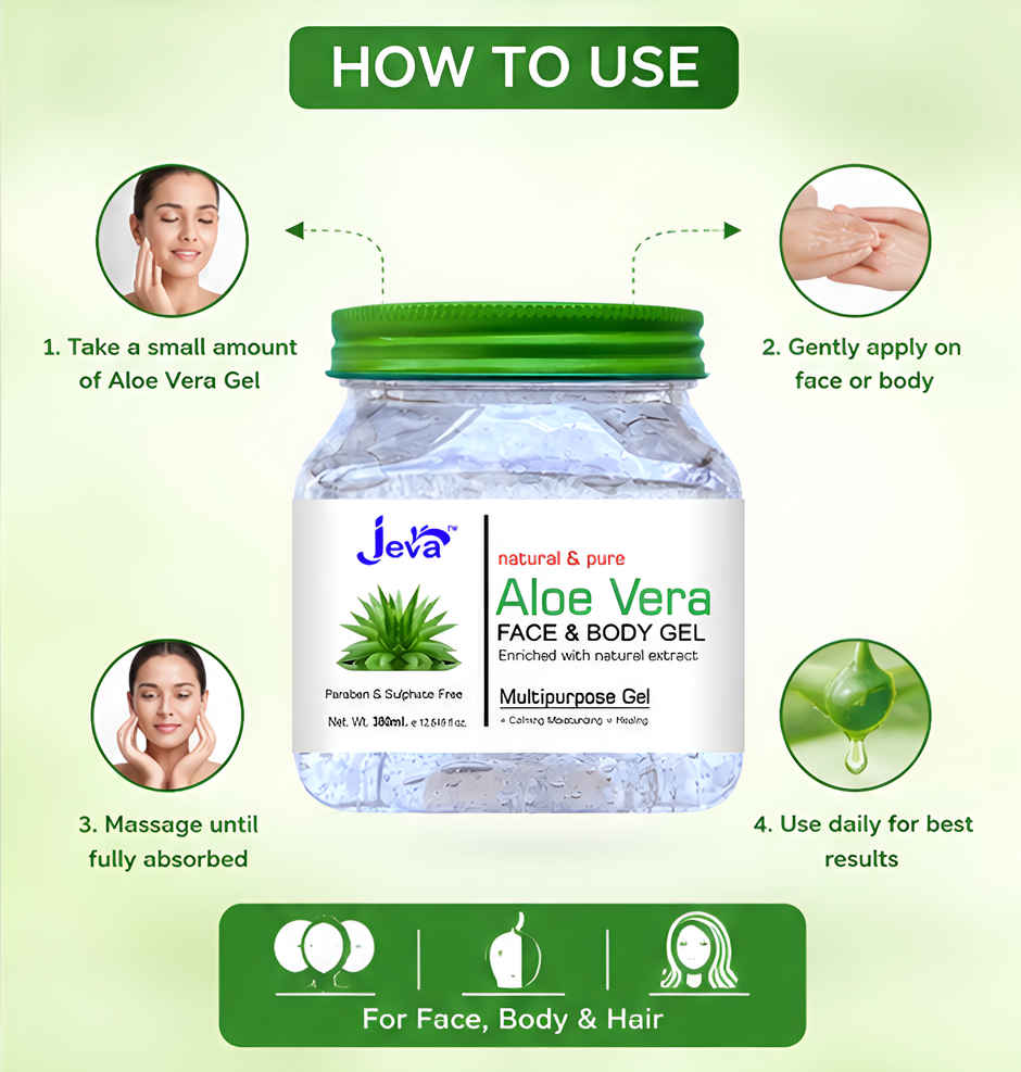 Jeva Natural & Pure Alovera Face & Body Gel