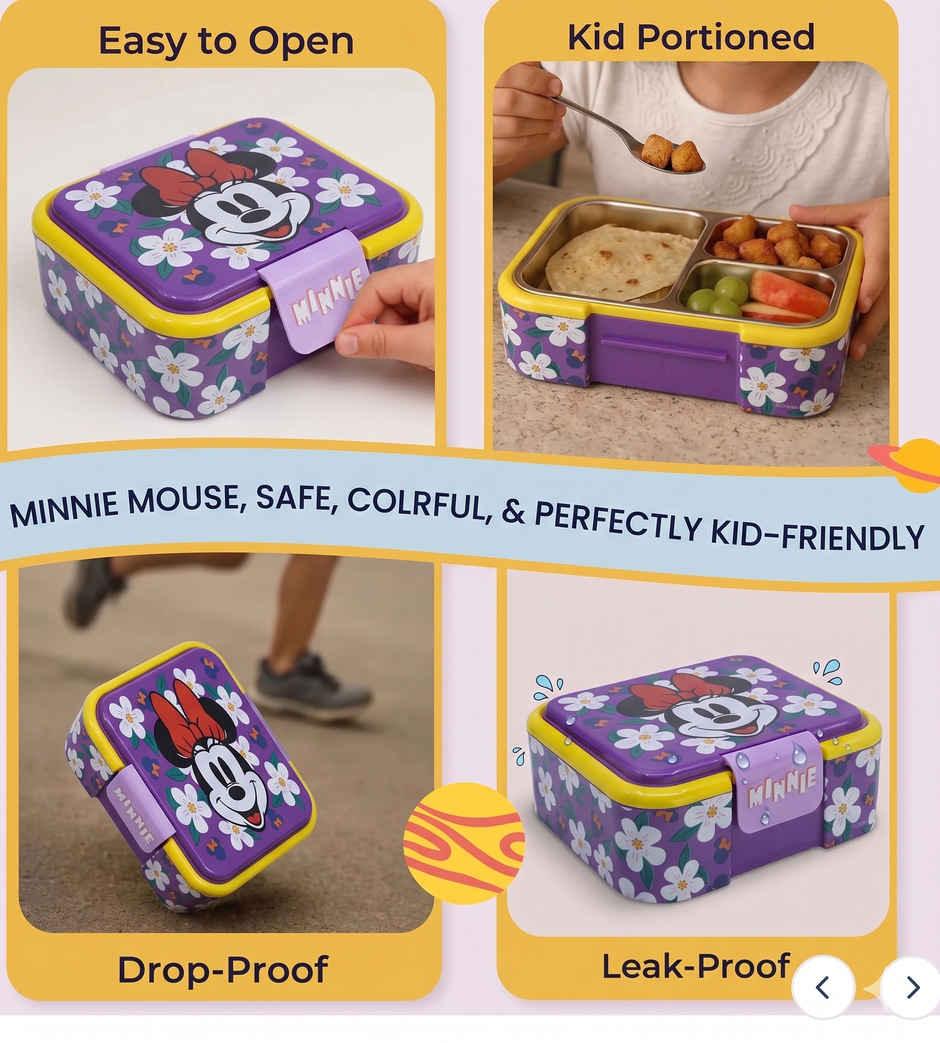 Striders Supreme Multi Compartment Sandwich Box Minnie Sunshine
