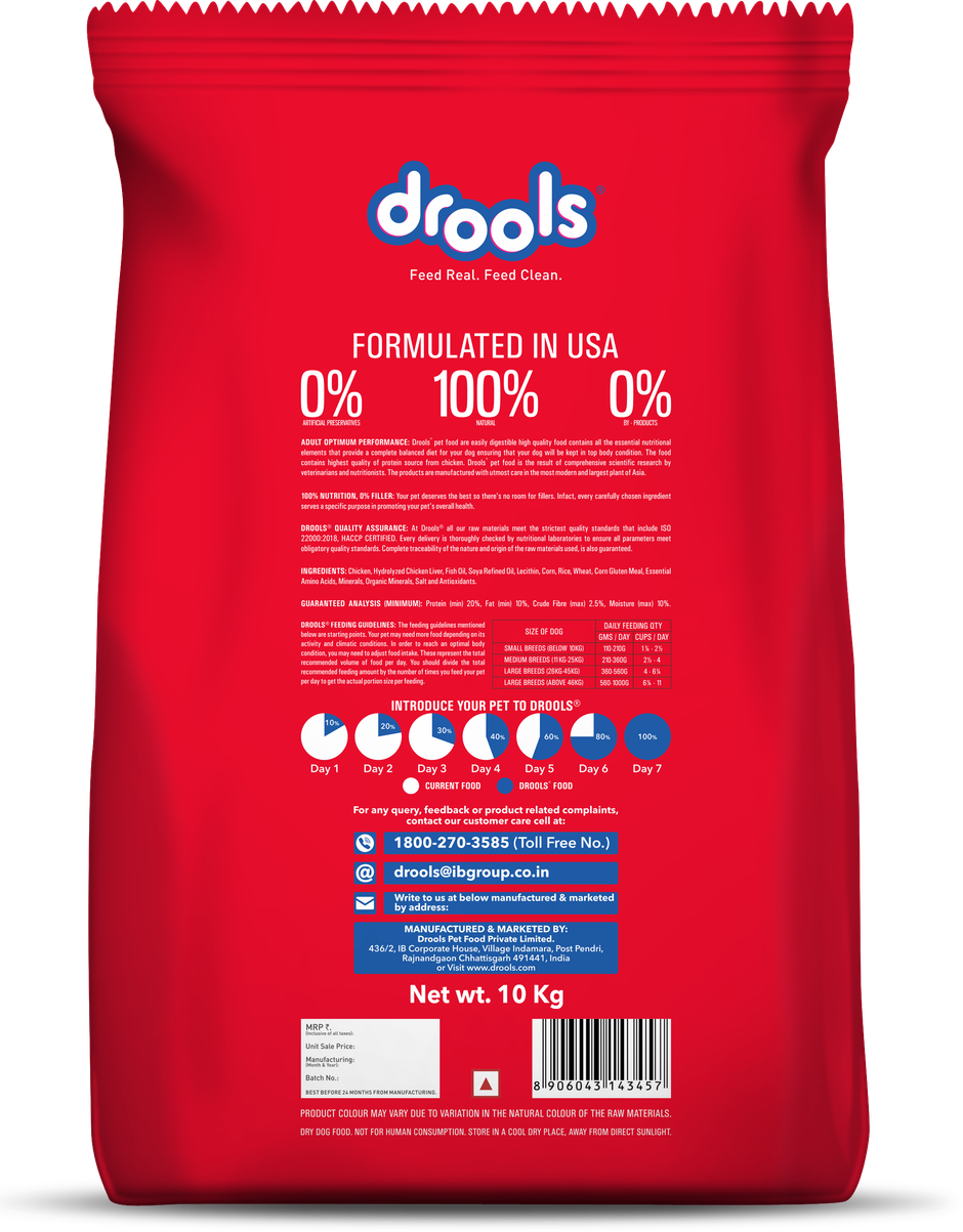 Drools Optimum Performance Adult Dog Food