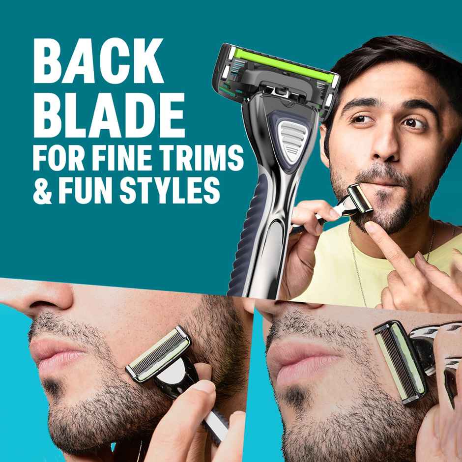 Bombay Shaving Company Sensiflo 6 Razor For Men With Aloe And Vit E Strip, 6-Blade Sensitive Razor