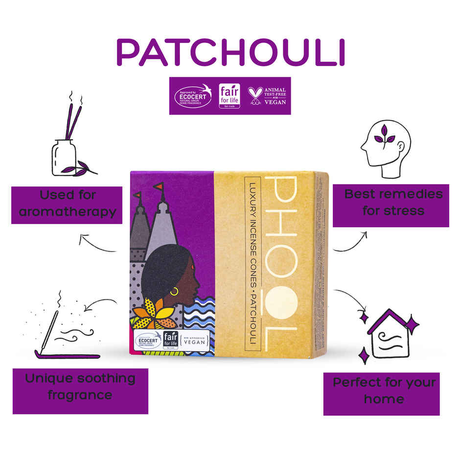 Phool Meditation Pack - Nagchampa & Patchouli Dhoop Cones