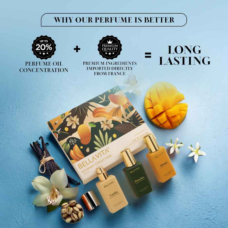 Bella Vita Organic Unisex Gourment Collection Gift Set | Vanilla - Pistachio - Mango