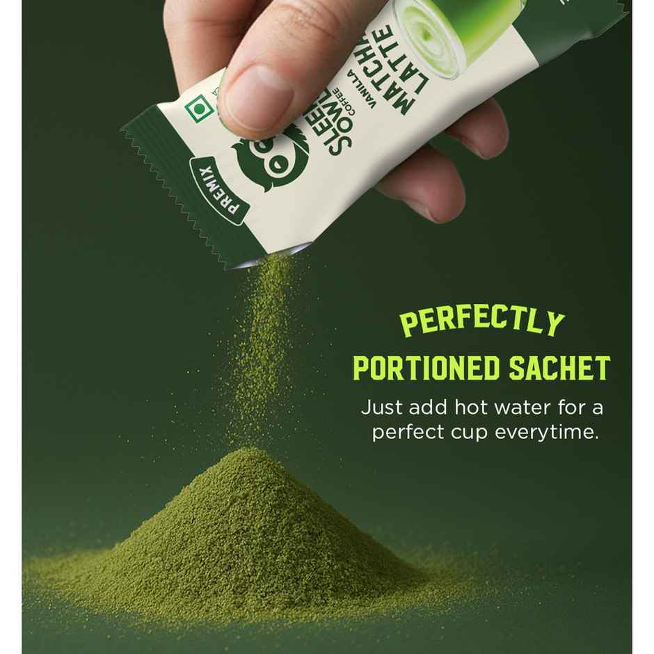 Sleepy Owl Vanilla Matcha Tea Premix Sachet Authentic Japanese Matcha Latte