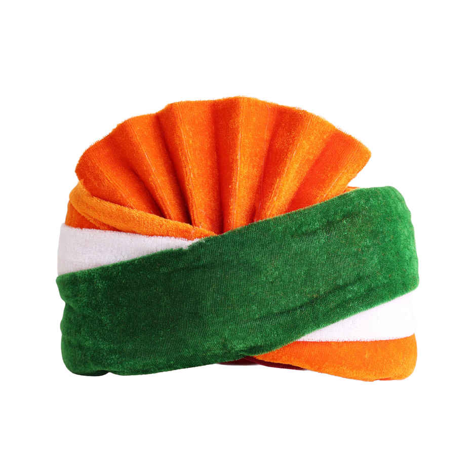 Tricolor Turban  Indian Flag Colored Turban for Cricket Match Parties | Propcon