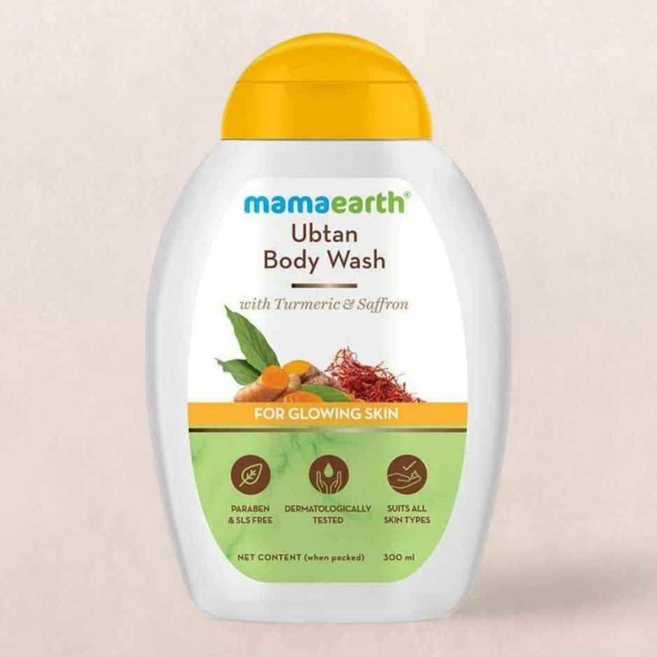 Mamaearth Ubtan Body Wash With Turmeric & Saffron Shower Gel for Glowing Skin
