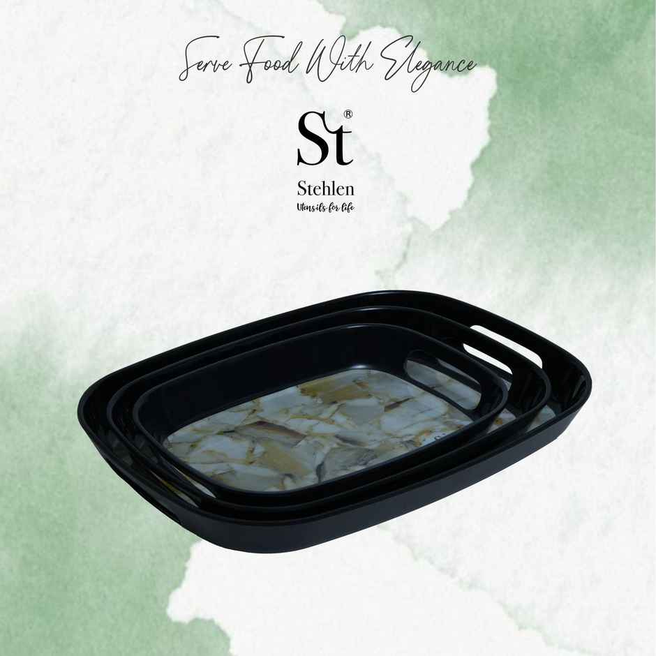 Stehlen Melamine Handy Tray Set of 3 - Reflection