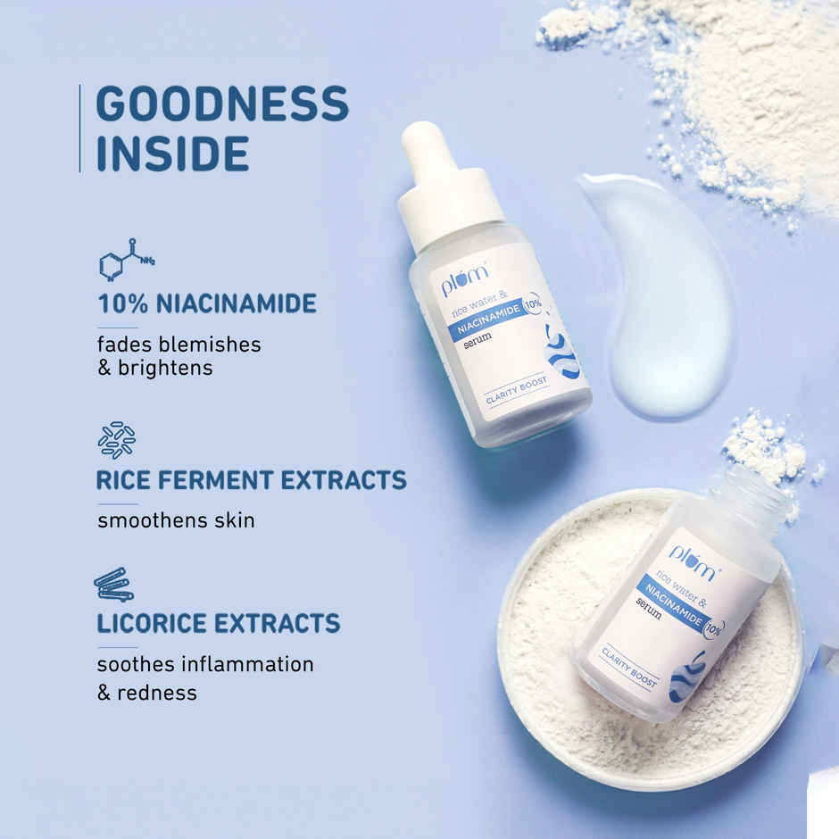 Plum Rice Water & 10% Niacinamide Serum