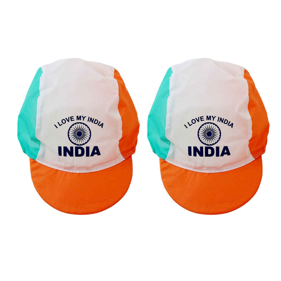 Tricolor Paper Cap | Indian Flag Colored Cap for Cricket Match Parties | Propcon