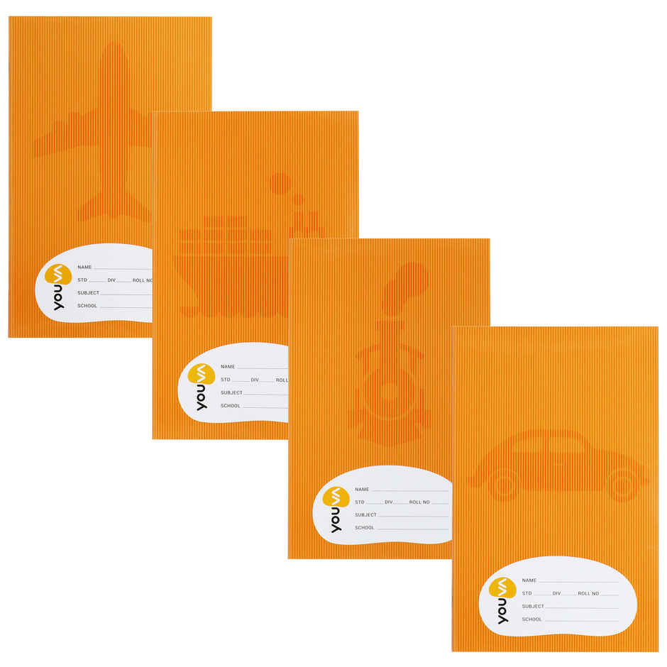 Navneet Youva Brown Soft Bound Single Line 172 Pages Long Book 17cm x 27cm Combo