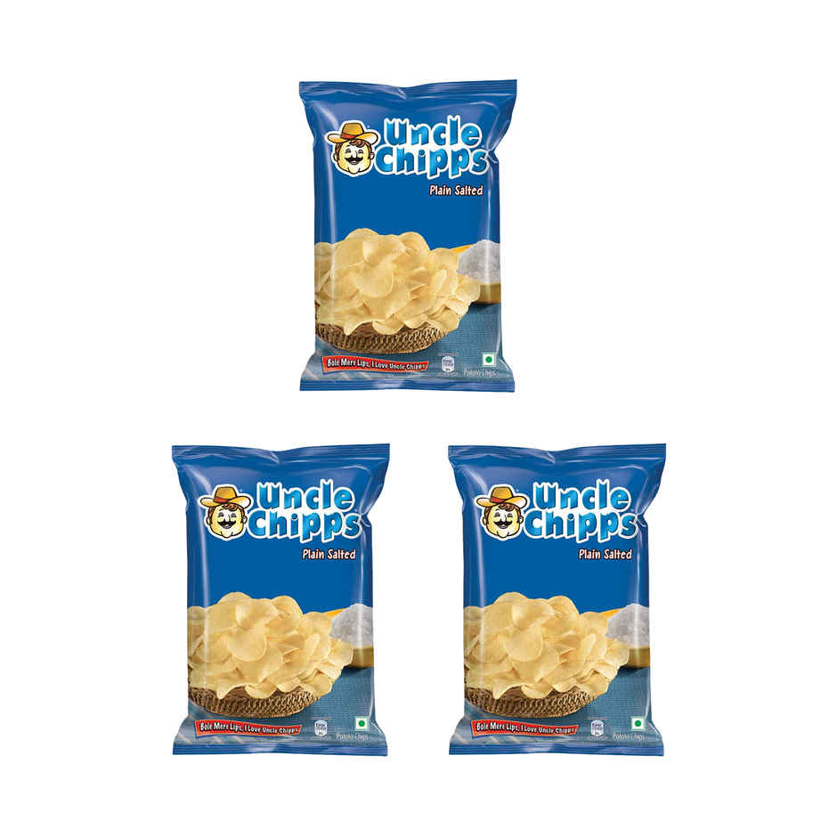 Uncle Chipps Plain Salted | Crunchy Potato Chips Combo