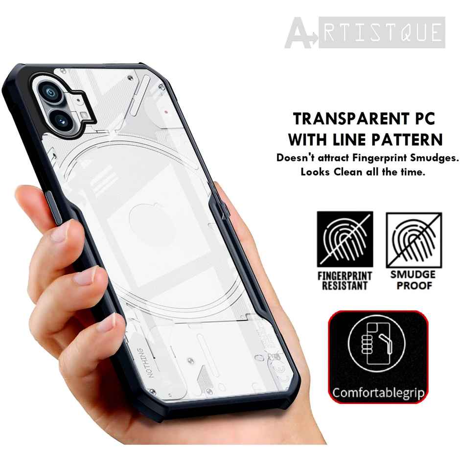Artistque Case for Nothing Phone 1 Back Cover | Transparent Shockproof TPU Cover