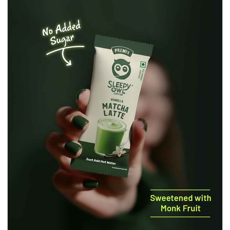 Sleepy Owl Vanilla Matcha Tea Premix Sachet Authentic Japanese Matcha Latte
