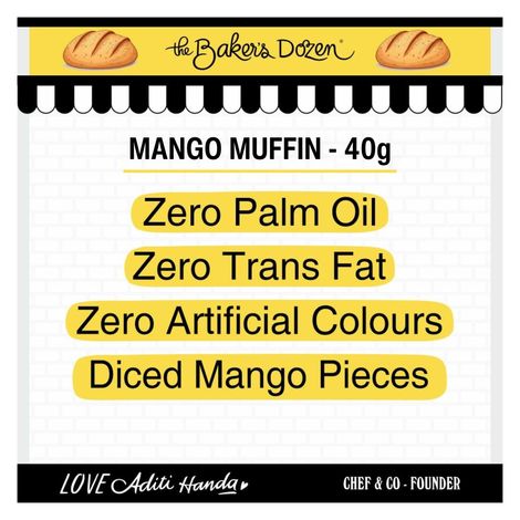 The Baker's Dozen Mango Muffin - Centre Filled Combo