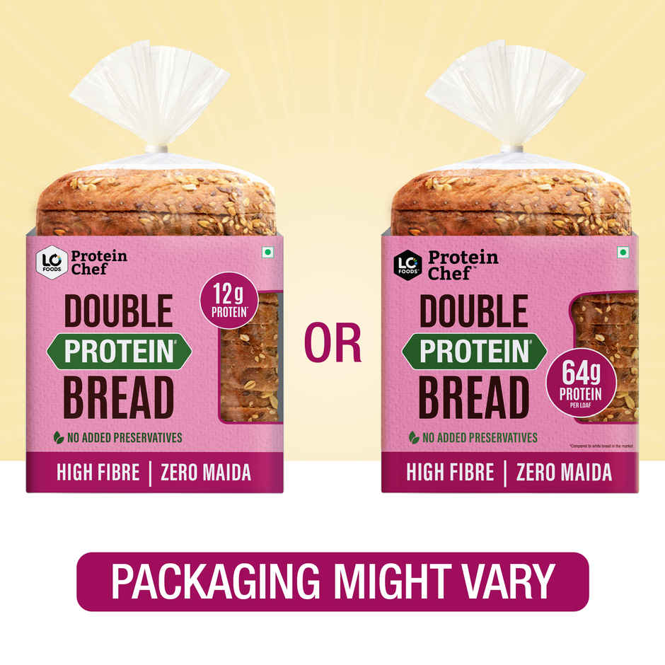 Protein Chef Double Protein Bread (No Maida, Multigrain Brown Bread) - Made with MP Sharbati Wheat Combo
