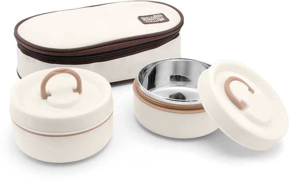 Classic Essentials Luscious Microwave Safe Leakproof Insulated Square Lunch Box Set 800ml