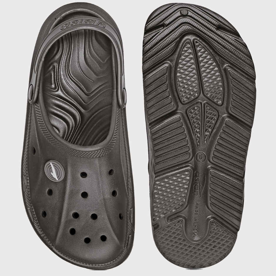 Asian Agc-14 Men Clogs Dark-Grey (Size-7)