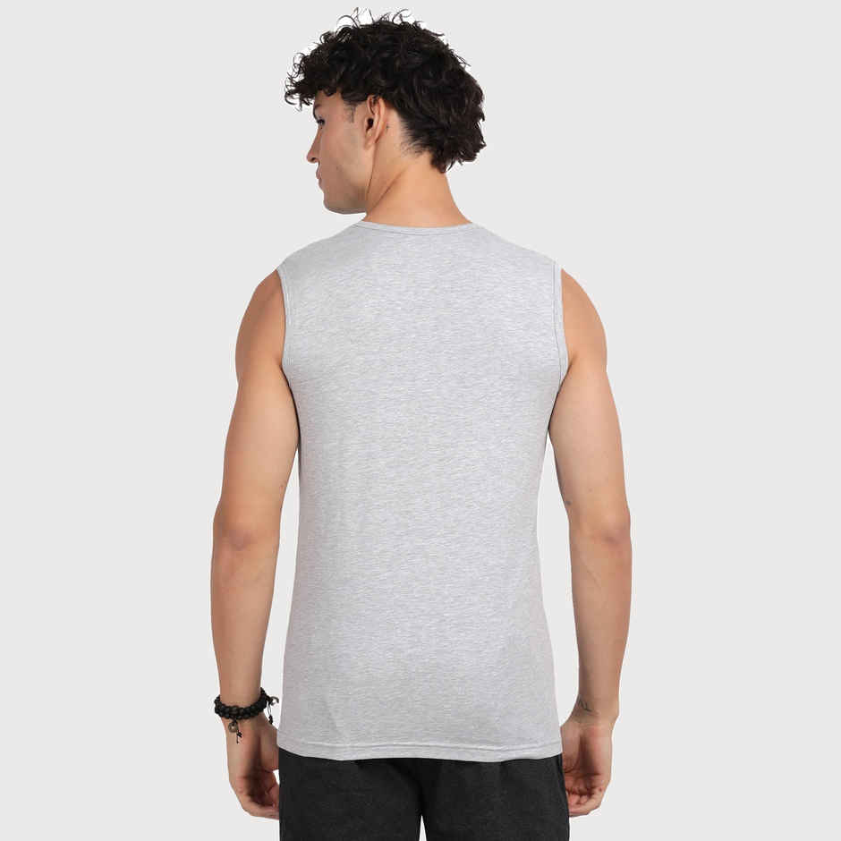 Pepe Jeans Men's Cotton Solid Tank Top | Lightweight and Soft | ATV02 | Grey - S