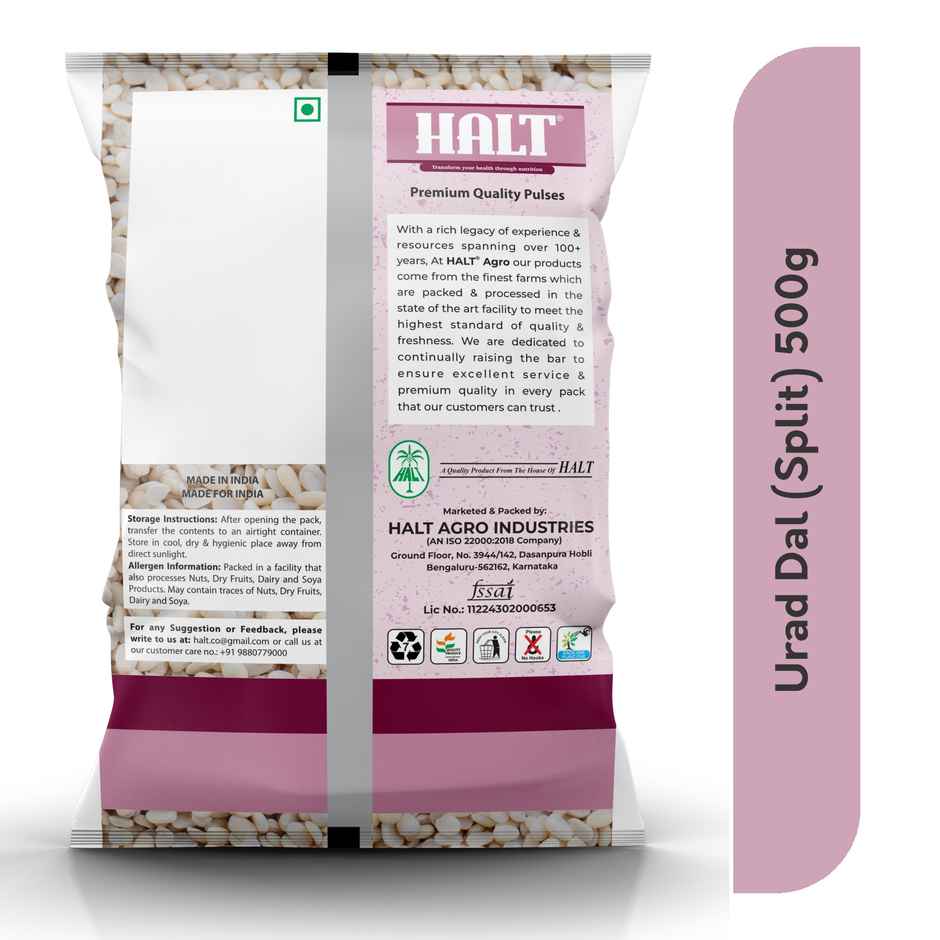 Halt Split White Urad Dal