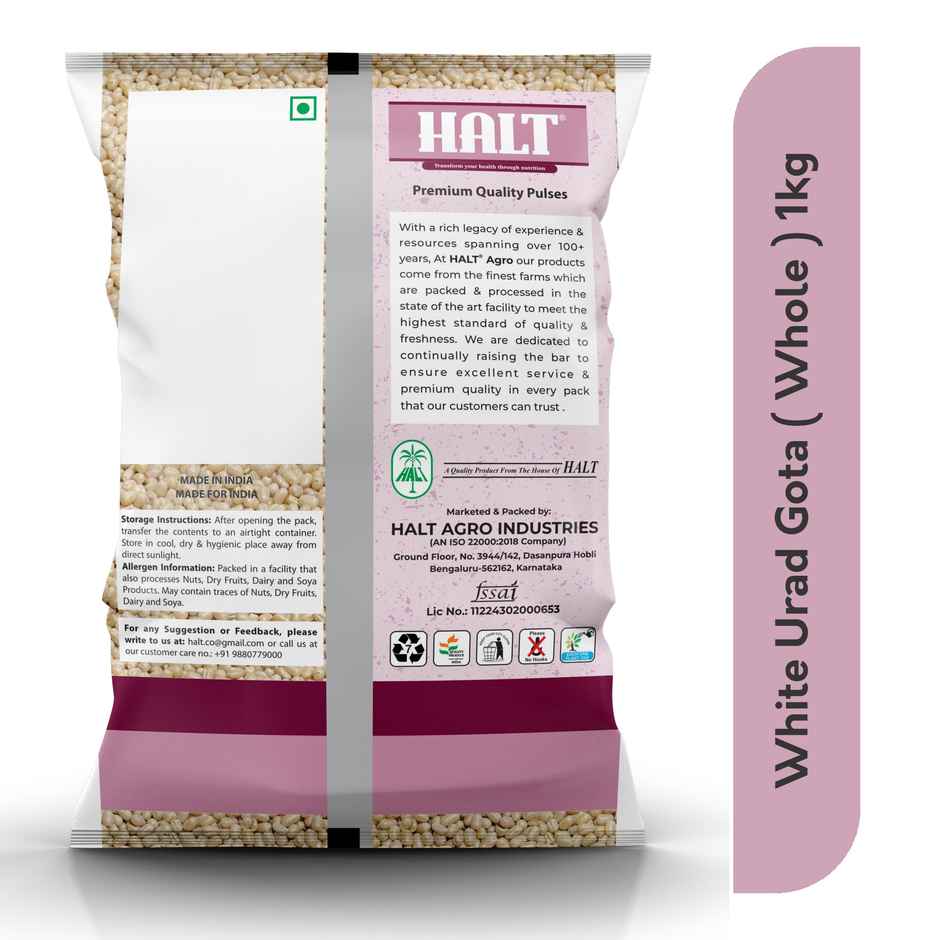 Halt Split White Urad Dal