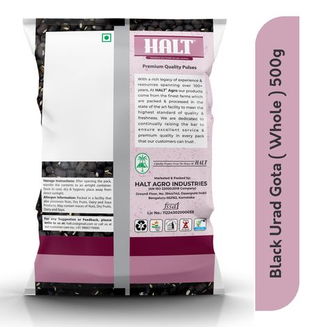Halt Black Urad Whole Gota