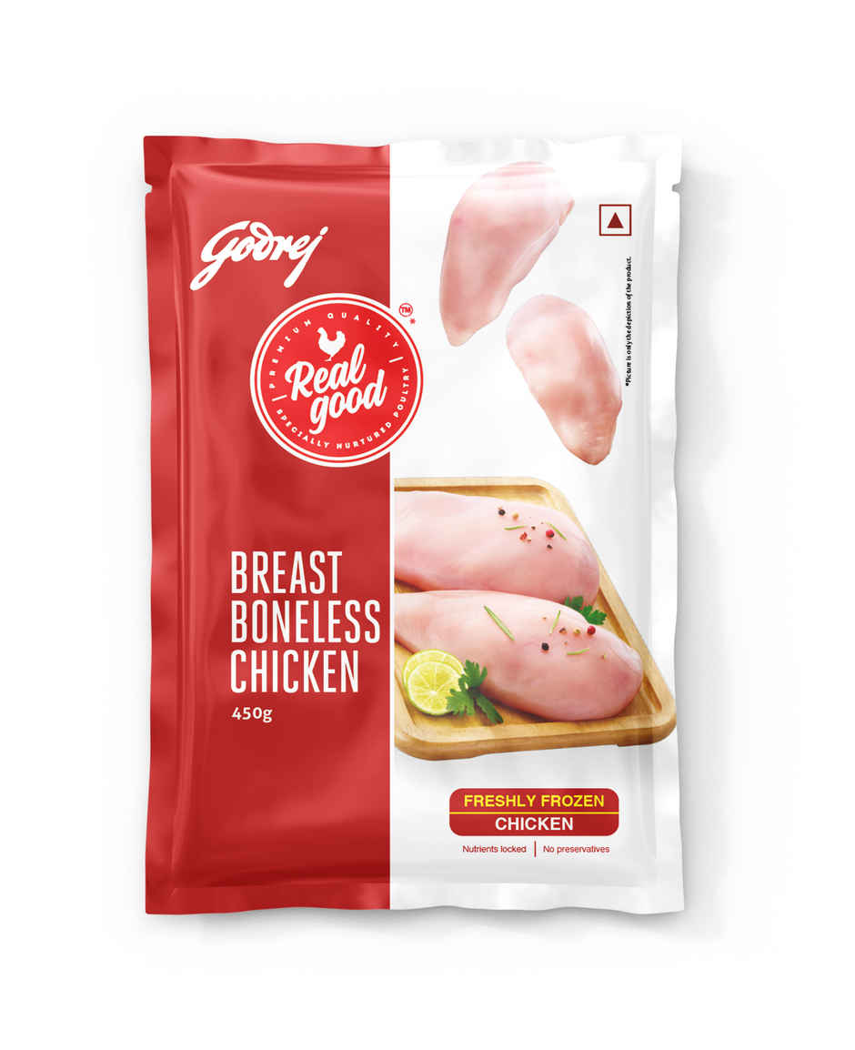 Godrej Real Good Chicken Breast Boneless | Freshly Frozen | No Hormones, No Preservatives
