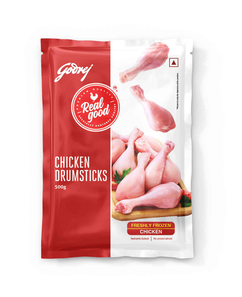 Godrej Real Good Chicken Drumstick | Freshly Frozen | No Hormones, No Preservatives