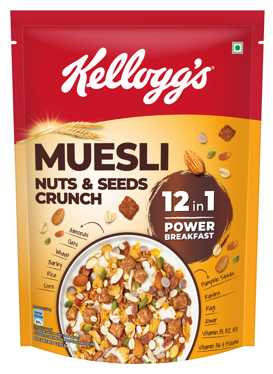 Kellogg's Muesli Nuts and Seeds Crunch | 12 in 1 Power Breakfast