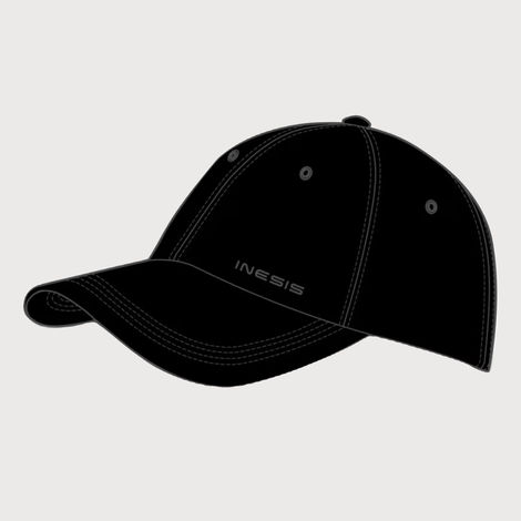 Decathon | Inesis Unisex Solid Polyester Snapback Cap | Black - One Size