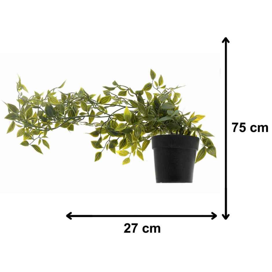 Kuber Industries Artificial Plant with Pot | Indoor Fake Plant | Green