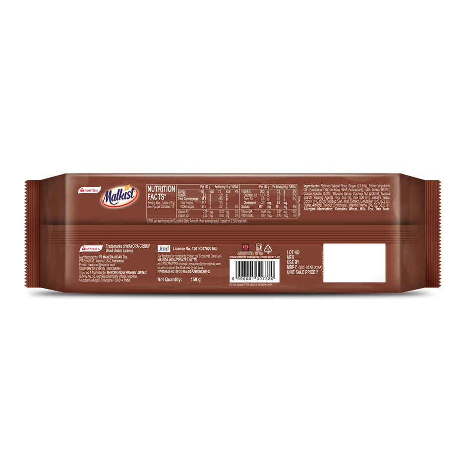 Malkist Double Chocolatey Chocolate Flavoured Crackers | Trans Fat-free Combo 