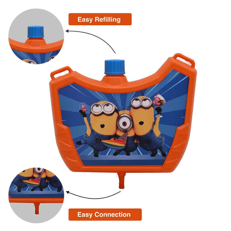 Minions Holi Water Tank Pichkari | 1.25 L | Tomuncle