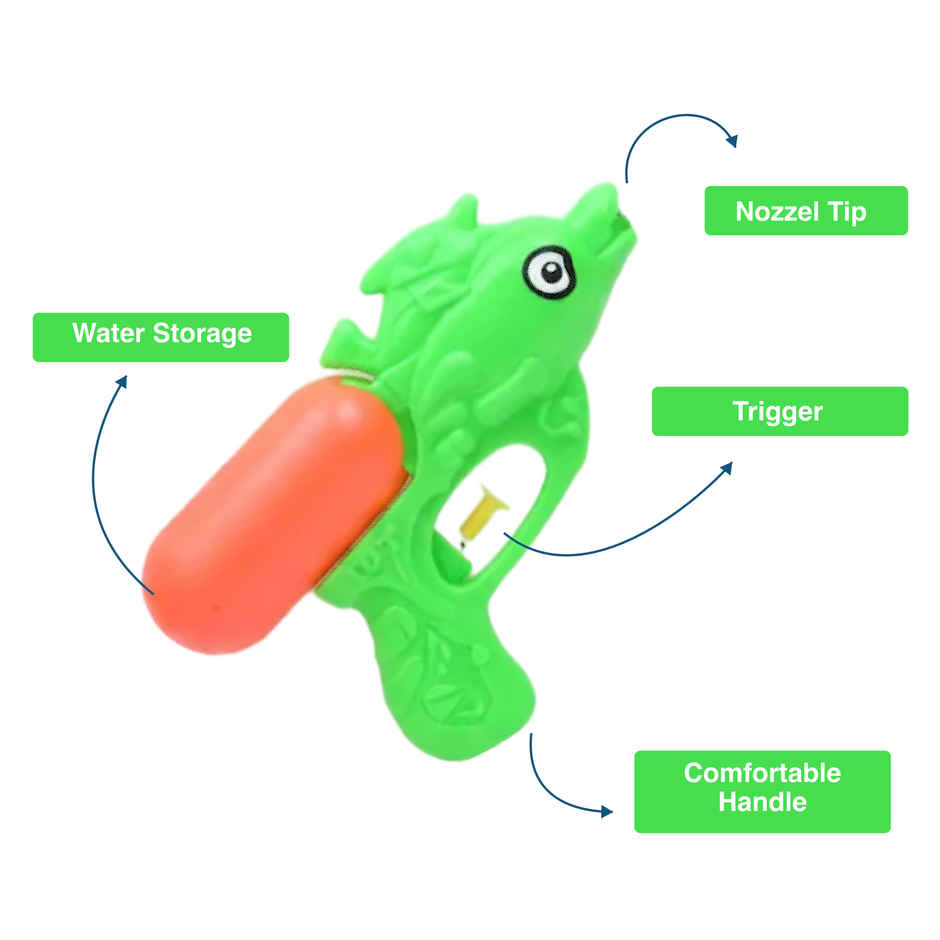 Small Holi Water Pichkari | Assorted | Tomuncle (Color and Print May Vary)