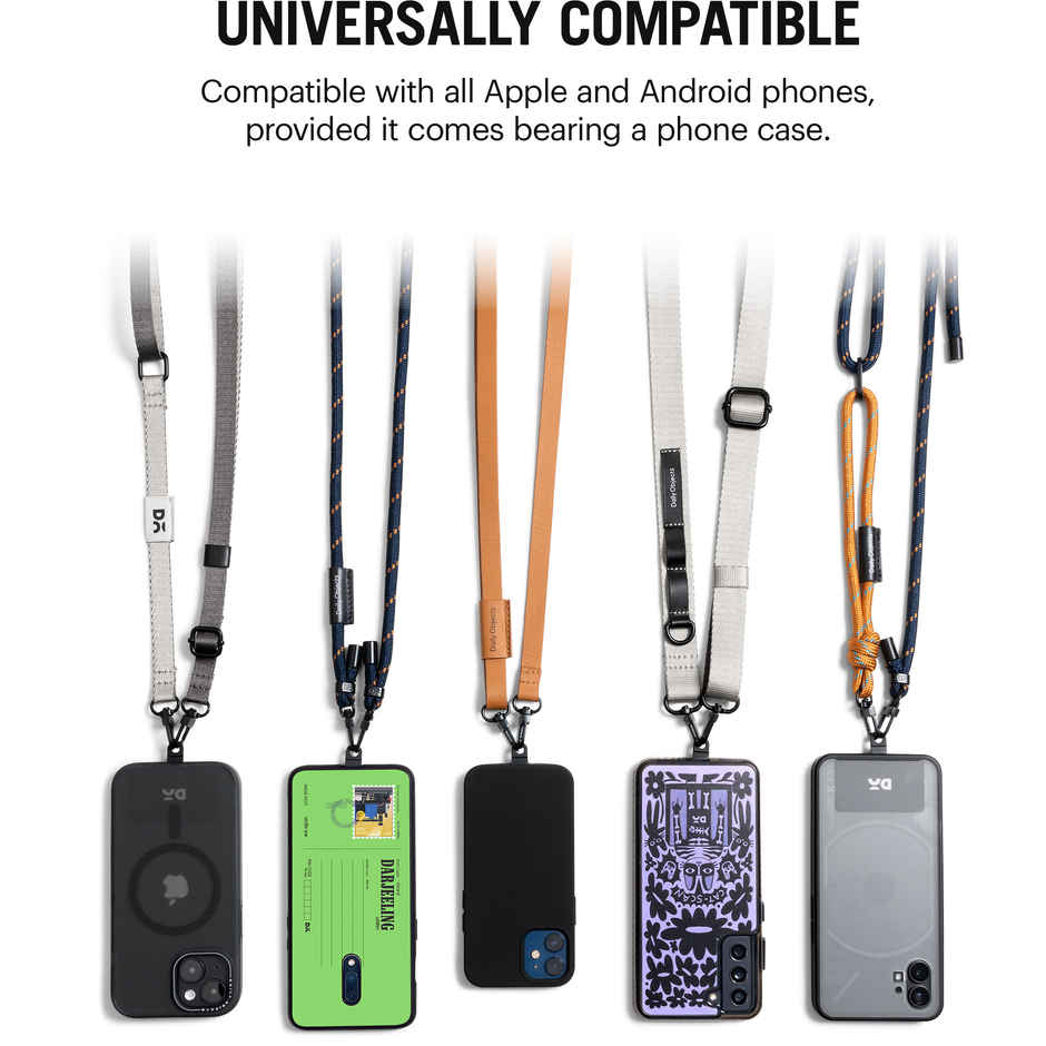 DailyObjects Black Crossbody Utility Phone Lanyard - Strap