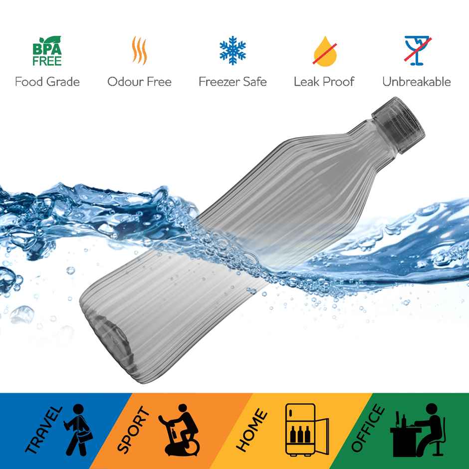 Kolorr Oscar Bottle 1L | Grey a modern and durab bottle for daily hydration