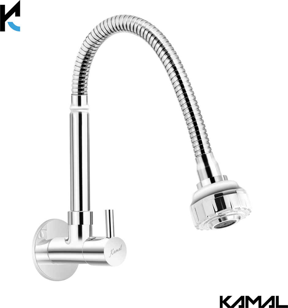 Kamal Sink Spray Elite | 360 Degree Flexible Wall Mounted Kitchen Faucet | Dual Flow Ss304