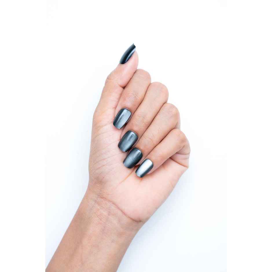 Gush Beauty Nailed It | Reusable Luxury Press On Nails With Application Kit - Black Cat Energy