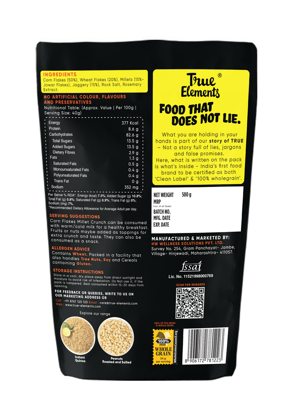 True Elements Corn Flakes Pro