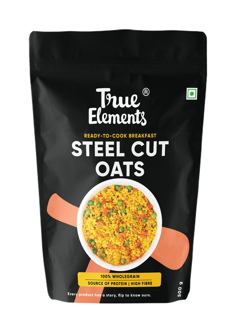 True Elements Steel Cut Oats | premium Wholegrain Oats | High Fibre | Daibetic Friendly