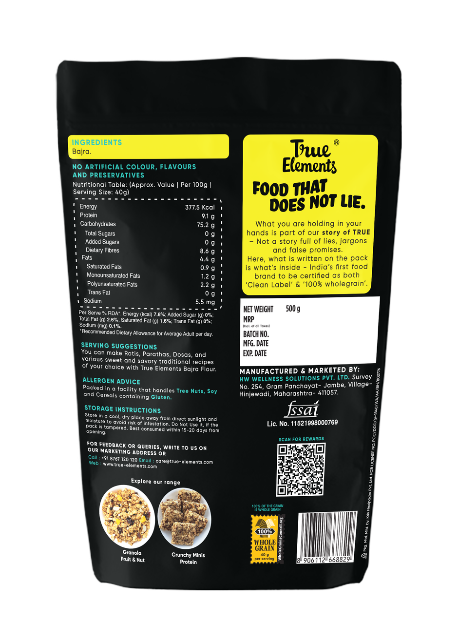 True Elements Bajra Atta | Pearl Millet